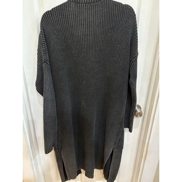 Oddi Very Oversized Long Knit Charcoal Cardigan Size M/L - Picture 3 of 6